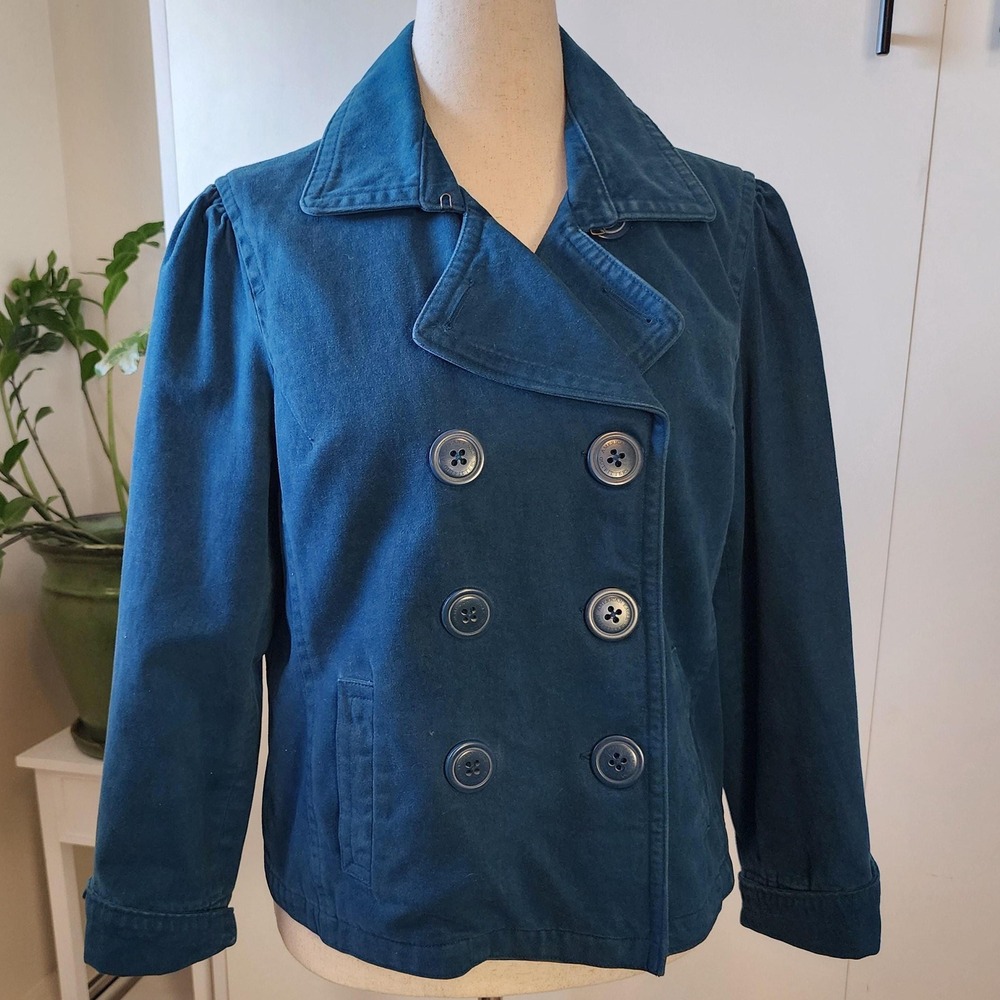 XL teal American Eagle Outfitters 100% cotton, double breasted coat